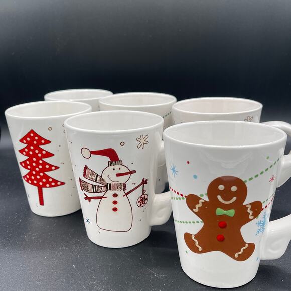 California Pantry Christmas Coffee Cups Set of 6 - Picture 4 of 7